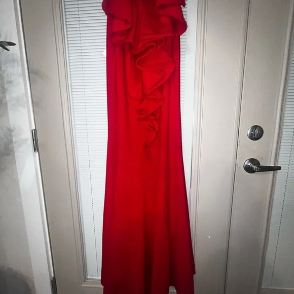 Elegant Red Evening Gown - Picture 6 of 9
